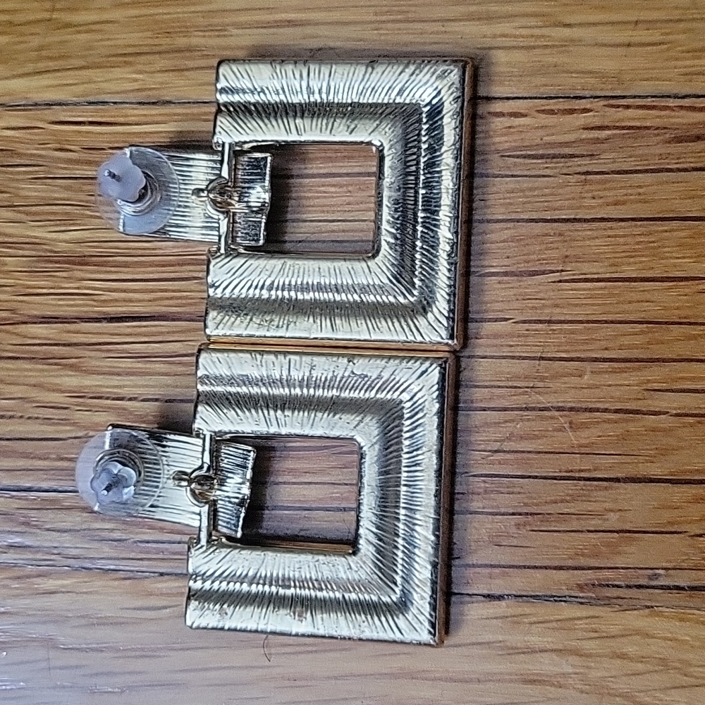 Express Multi Stone Mini Rectangular Drop Earrings - image 3